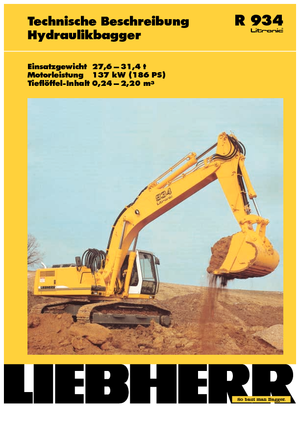 Pásová rypadla Liebherr R 934 Litronic HD-SL