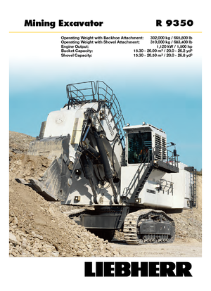 Pásová rypadla Liebherr R 9350 