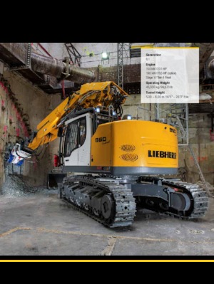 Pásová rypadla Liebherr R 950 Tunnel Litronic 