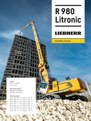 Pásová rypadla Liebherr R 980 Demolition Litronic 