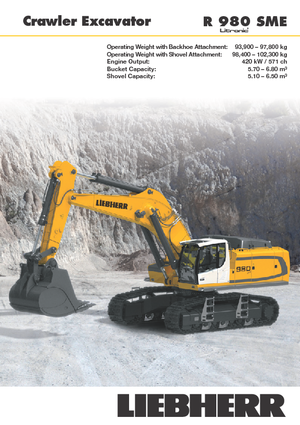 Pásová rypadla Liebherr R 980 SME