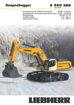 Pásová rypadla Liebherr R 980 SME