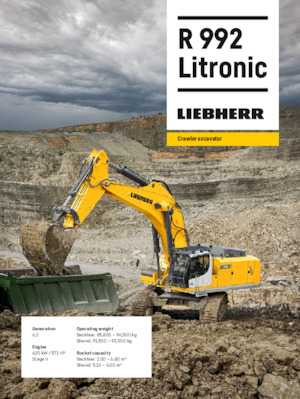 Pásová rypadla Liebherr R 992 Litronic 