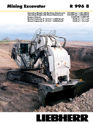 Pásová rypadla Liebherr R 996 B 