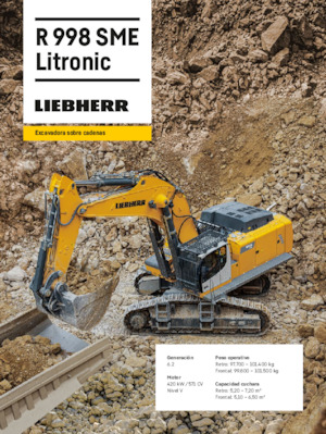 Pásová rypadla Liebherr R 998 SME Litronic 