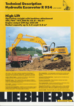 Pásová rypadla Liebherr R 954B 