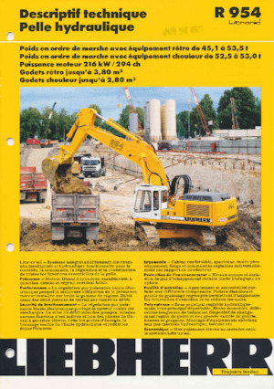 Pásová rypadla Liebherr R 954B 