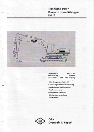 Pásová rypadla O&K RH 12