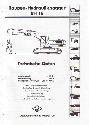 Pásová rypadla O&K RH 16