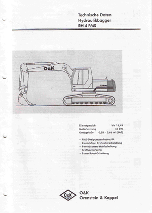 Pásová rypadla O&K RH 4 PMS LC