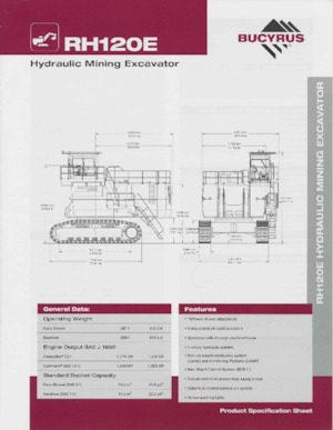 Pásová rypadla Bucyrus RH120E