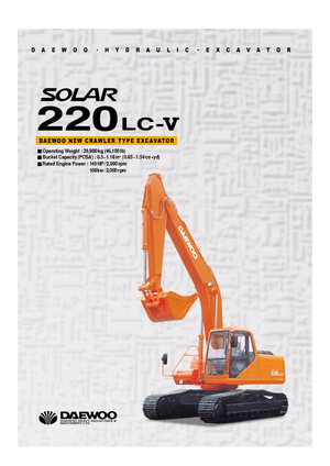 Pásová rypadla Doosan Solar 220 LC-V