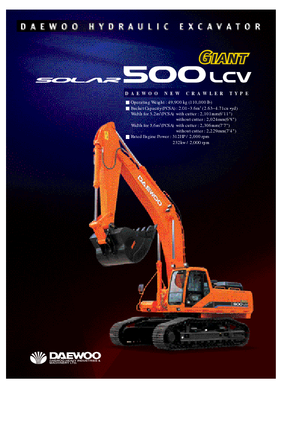 Pásová rypadla Doosan Solar 500 LC-V Gigant
