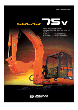 Pásová rypadla Doosan Solar 75 V