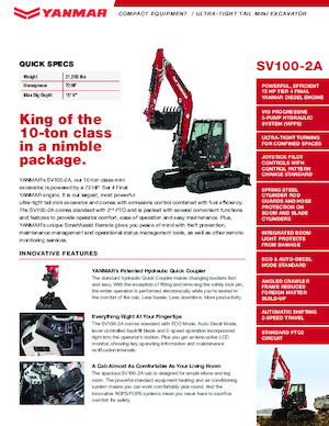 Pásová rypadla Yanmar SV100-2A