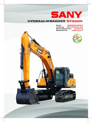 Pásová rypadla Sany SY500H