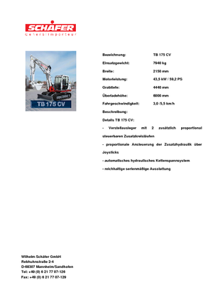 Pásová rypadla Takeuchi TB 175 CV