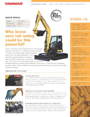 Pásová rypadla Yanmar VIO 80-1 ACR