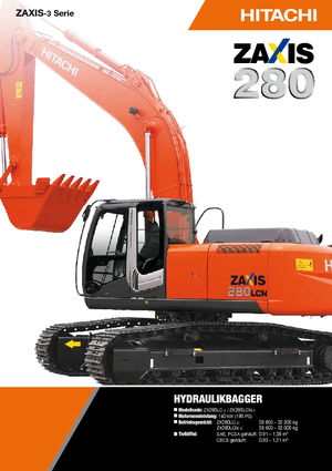 Pásová rypadla Hitachi ZX 280 LCN-3