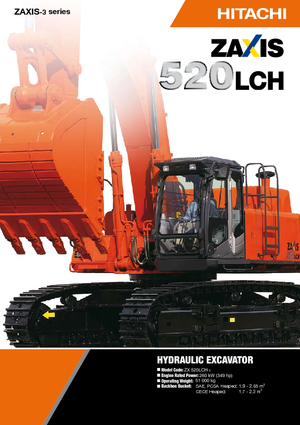 Pásová rypadla Hitachi ZX 520 LCH-3