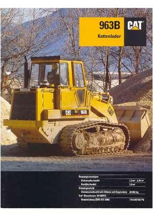 Pásové nakladače Caterpillar 963 B