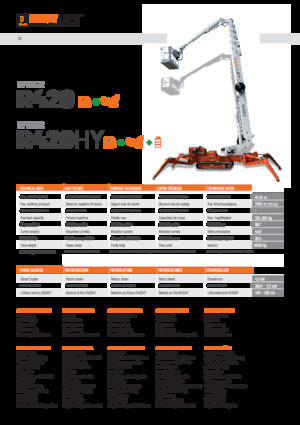Pásové teleskopické pracovní plošiny Easy Lift R420