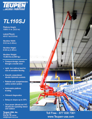 Pásové teleskopické pracovní plošiny TEUPEN TL110SJ 