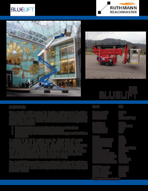 Pásové kloubové pracovní plošiny Ruthmann BLUELIFT B53