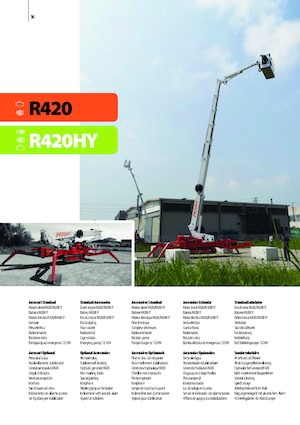 Pásové teleskopické pracovní plošiny Easy Lift R420
