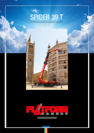 Pásové teleskopické pracovní plošiny Platform Basket SPIDER 39 T