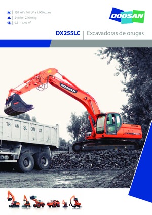 Pásová rypadla Doosan DX 255 LC