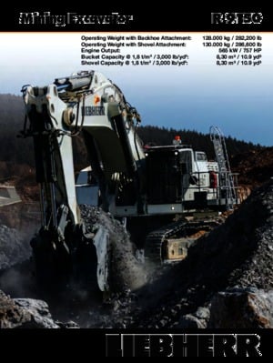 Pásová rypadla Liebherr R 9150