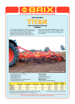 Radličkové podmítače Brix Titan 400 A
