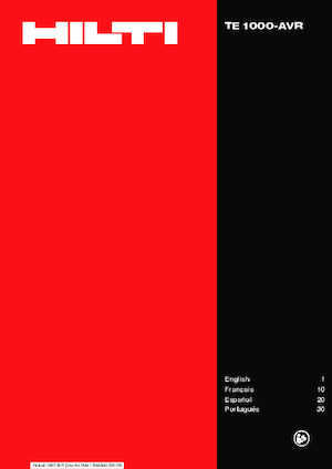 Bourací a Sekací kladiva Hilti TE 1000-AVR