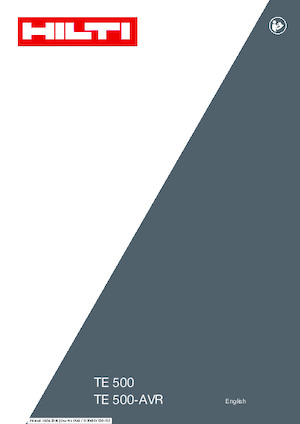 Bourací a Sekací kladiva Hilti TE 500-AVR