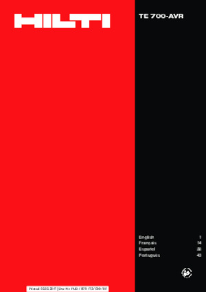 Bourací a Sekací kladiva Hilti TE 700-AVR