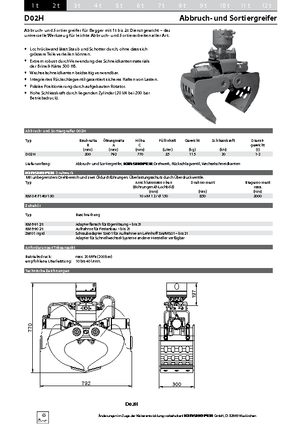 Demoliční drapáky Kinshofer D 02 H