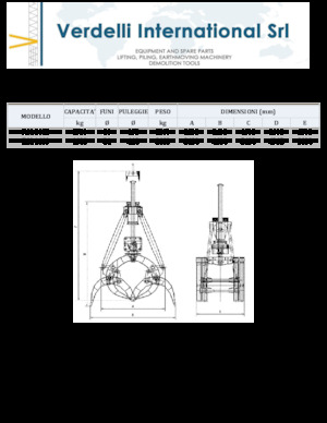 Demoliční drapáky Verdelli F.M. 1600