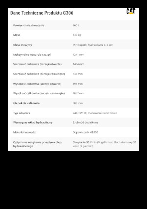 Demoliční drapáky Caterpillar G306