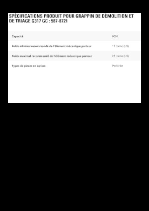 Demoliční drapáky Caterpillar G317 GC