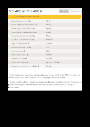 Demoliční drapáky Epiroc MG 400
