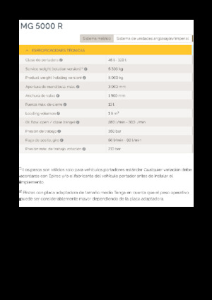 Demoliční drapáky Epiroc MG 5000 R