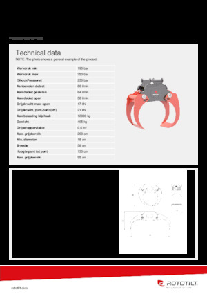 Demoliční drapáky Rototilt® MG80