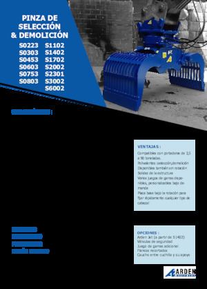Demoliční drapáky Arden S0753