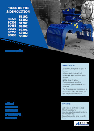 Demoliční drapáky Arden S0753