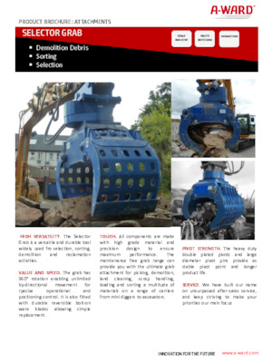 Demoliční drapáky A-Ward S200