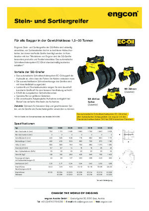 Demoliční drapáky engcon SG06