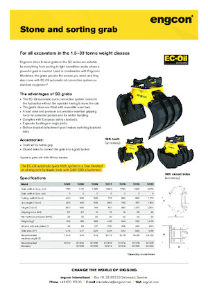 Demoliční drapáky engcon SG06