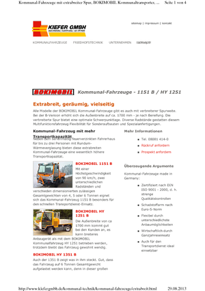 Komunální multifunkční naftová vozidla Reform Werke Boki 1251