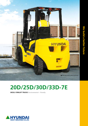 Čelní vysokozdvižné dieselové vozíky Hyundai 25 D 7 E